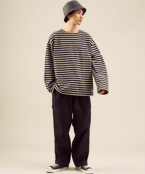 ORCIVAL（オーシバル）の「<ORCIVAL(オーシバル)>ビッグ ボーダー 長袖 Tシャツ カットソー（Tシャツ/カットソー・メンズ・オフホワイト/ブラック・4/5/3）」の5枚目の写真