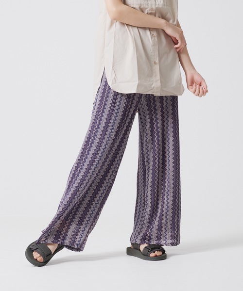 OUTDOOR PRODUCTS APPAREL（アウトドアプロダクツアパレル）の「マルチニットストレッチリラックスパンツ（その他パンツ・レディース・ブラウン/グレー/ブルー・MEDIUM/LARGE）」の3枚目の写真