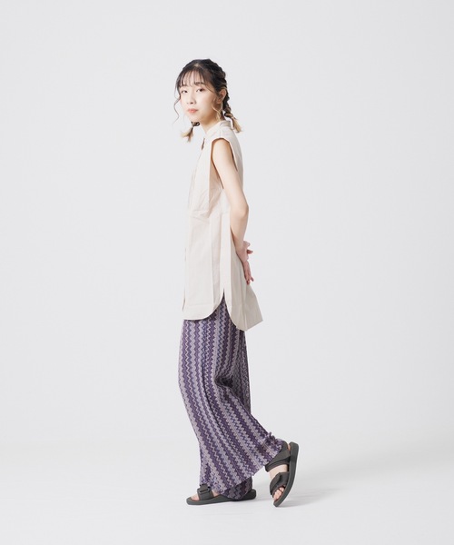 OUTDOOR PRODUCTS APPAREL（アウトドアプロダクツアパレル）の「マルチニットストレッチリラックスパンツ（その他パンツ・レディース・ブラウン/グレー/ブルー・MEDIUM/LARGE）」の18枚目の写真