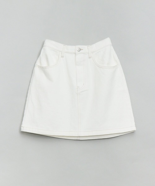 AS KNOW AS PINKY（アズノゥアズピンキー）の「着まわしデイリーミニスカート（デニムスカート・レディース・ブラック系/ブルー/オフホワイト/ケミカルウォッシュ・FREE）」の2枚目の写真