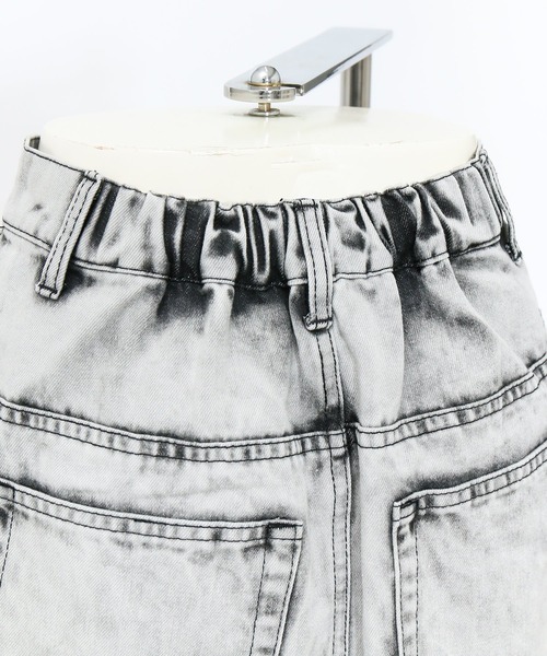 AS KNOW AS PINKY（アズノゥアズピンキー）の「着まわしデイリーミニスカート（デニムスカート・レディース・ブラック系/ブルー/オフホワイト/ケミカルウォッシュ・FREE）」の8枚目の写真