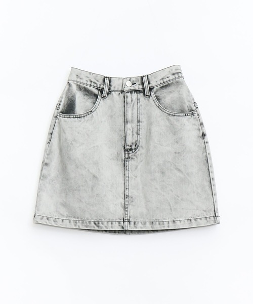 AS KNOW AS PINKY（アズノゥアズピンキー）の「着まわしデイリーミニスカート（デニムスカート・レディース・ブラック系/ブルー/オフホワイト/ケミカルウォッシュ・FREE）」の10枚目の写真
