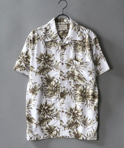 SITRY（シトリー）の「patterned all over Open Collar aloha shirt/総柄 オープンカラー アロハシャツ（シャツ/ブラウス・メンズ・ネイビー/ホワイト系その他3/ブラック系その他6/ブラック系その他3/ホワイト系その他2/ブラック系その他4/サックスブルー/ブラック系その他/ホワイト系その他/ブラック系その他5/ダークグリーン・L/LL/M/S）」の3枚目の写真