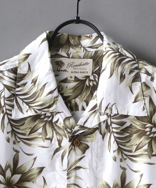 SITRY（シトリー）の「patterned all over Open Collar aloha shirt/総柄 オープンカラー アロハシャツ（シャツ/ブラウス・メンズ・ネイビー/ホワイト系その他3/ブラック系その他6/ブラック系その他3/ホワイト系その他2/ブラック系その他4/サックスブルー/ブラック系その他/ホワイト系その他/ブラック系その他5/ダークグリーン・L/LL/M/S）」の12枚目の写真