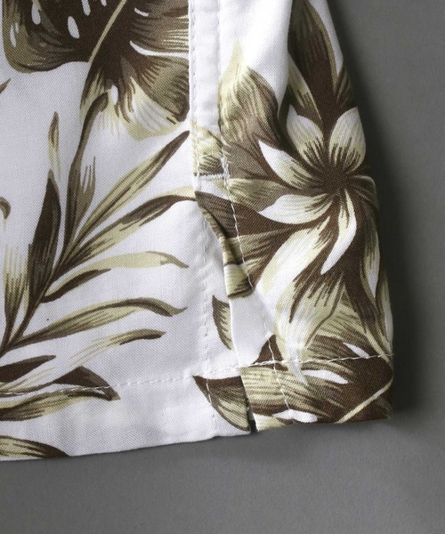 SITRY（シトリー）の「patterned all over Open Collar aloha shirt/総柄 オープンカラー アロハシャツ（シャツ/ブラウス・メンズ・ネイビー/ホワイト系その他3/ブラック系その他6/ブラック系その他3/ホワイト系その他2/ブラック系その他4/サックスブルー/ブラック系その他/ホワイト系その他/ブラック系その他5/ダークグリーン・L/LL/M/S）」の15枚目の写真