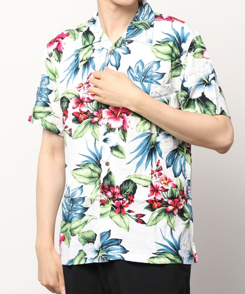 SITRY（シトリー）の「patterned all over Open Collar aloha shirt/総柄 オープンカラー アロハシャツ（シャツ/ブラウス・メンズ・ネイビー/ホワイト系その他3/ブラック系その他6/ブラック系その他3/ホワイト系その他2/ブラック系その他4/サックスブルー/ブラック系その他/ホワイト系その他/ブラック系その他5/ダークグリーン・L/LL/M/S）」の18枚目の写真