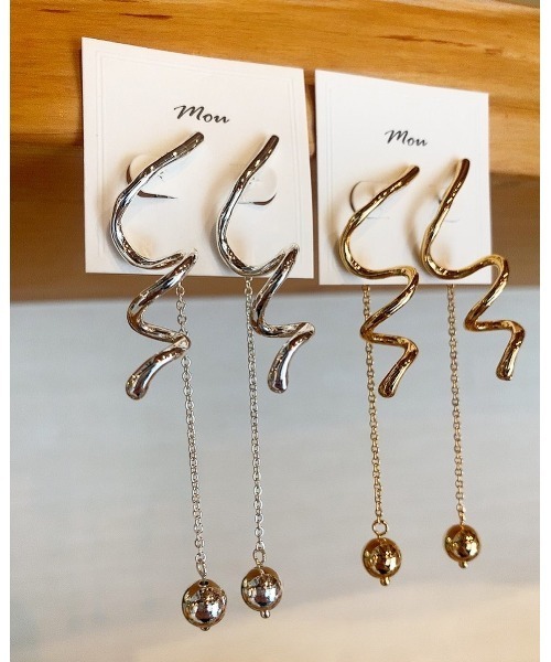 mou（モウ）の「トルネードスィングボールピアス（ピアス（両耳用）・レディース・シルバー/ゴールド・FREE）」の10枚目の写真