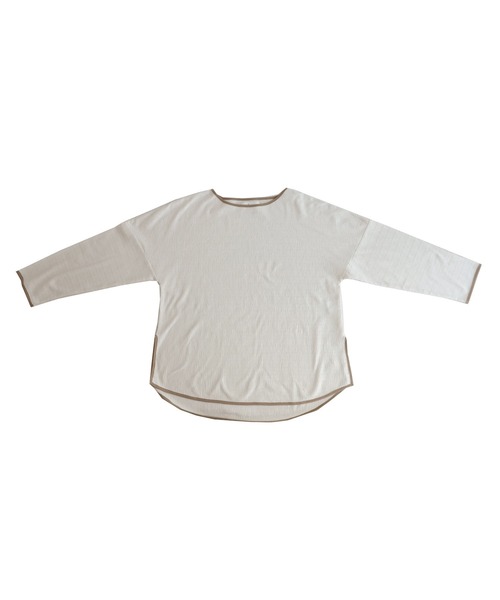 antiqua(アンティカ)の「「思わず目を惹く♪」楊柳パイピングプルオーバー(Tシャツ/カットソー・レディース・ブラック/アイボリー・FREE)」の17枚目の写真