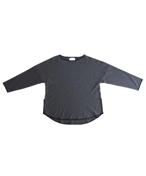 antiqua(アンティカ)の「「思わず目を惹く♪」楊柳パイピングプルオーバー(Tシャツ/カットソー・レディース・ブラック/アイボリー・FREE)」の18枚目の写真