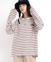RNA | M1713 マルチボーダールーズロングTシャツ(Tシャツ/カットソー)