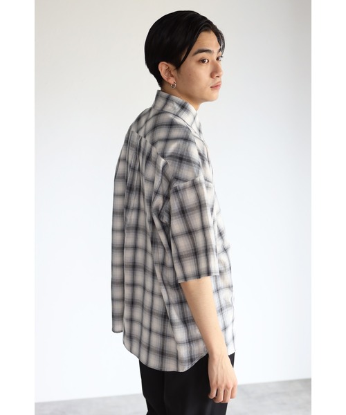 CREARE -LINO-（クレアーレリノ）の「チェック オーバーサイズシャツ<ユニセックス>（シャツ/ブラウス・メンズ・ブラック/ブラウン・M/L）」の19枚目の写真
