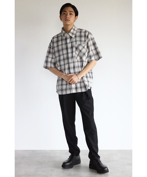 CREARE -LINO-（クレアーレリノ）の「チェック オーバーサイズシャツ<ユニセックス>（シャツ/ブラウス・メンズ・ブラック/ブラウン・M/L）」の16枚目の写真