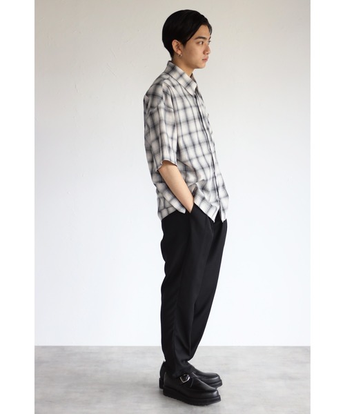 CREARE -LINO-（クレアーレリノ）の「チェック オーバーサイズシャツ<ユニセックス>（シャツ/ブラウス・メンズ・ブラック/ブラウン・M/L）」の20枚目の写真