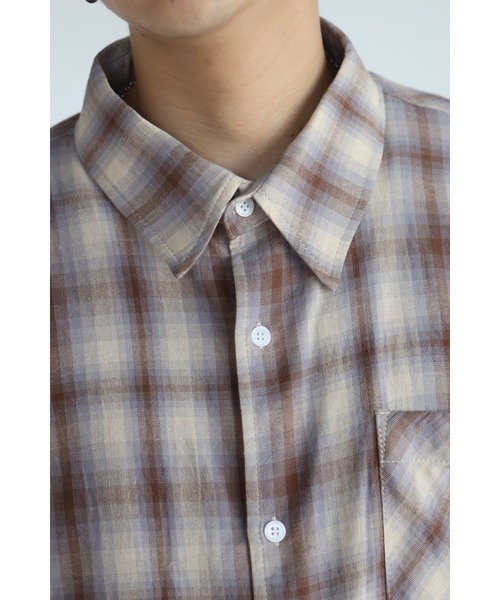 CREARE -LINO-（クレアーレリノ）の「チェック オーバーサイズシャツ<ユニセックス>（シャツ/ブラウス・メンズ・ブラック/ブラウン・M/L）」の17枚目の写真