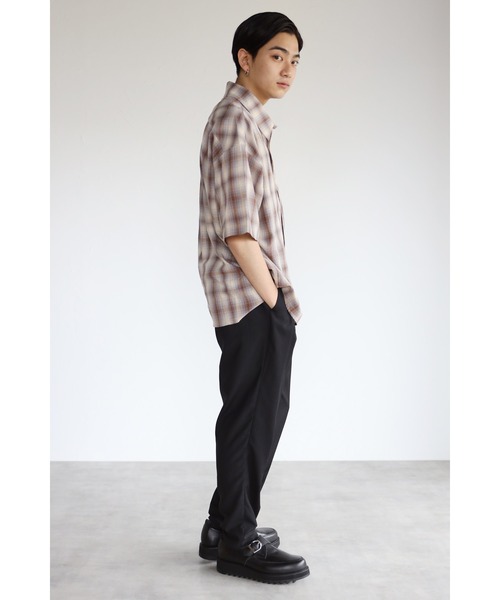 CREARE -LINO-（クレアーレリノ）の「チェック オーバーサイズシャツ<ユニセックス>（シャツ/ブラウス・メンズ・ブラック/ブラウン・M/L）」の18枚目の写真