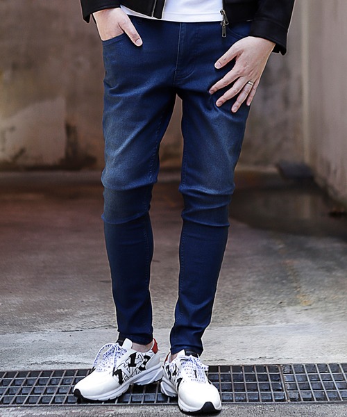 RATTLE TRAP（ラトルトラップ）の「撥水ハイパーストレッチスキニーデニム（デニムパンツ・メンズ・ブルー系その他/ブラック・LL/S/M/L）」の2枚目の写真