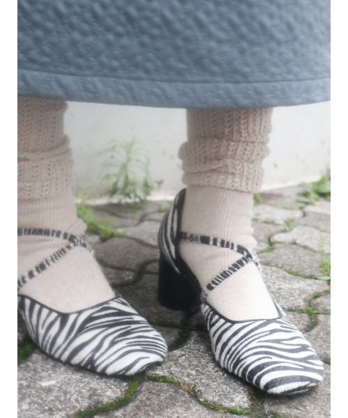 merry jenny(メリージェニー)の「アニマルチャンキーヒールshoes(パンプス・レディース・ブラック/アイボリー・MEDIUM/LARGE)」の14枚目の写真