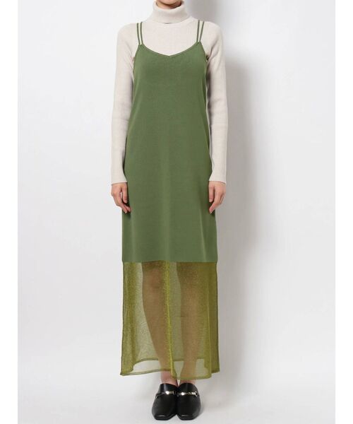 MURUA(ムルーア)の「ニットキャミワンピース(ワンピース・レディース・ブラック/カーキ・FREE)」の12枚目の写真