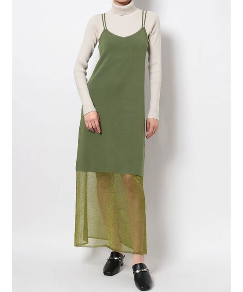 MURUA(ムルーア)の「ニットキャミワンピース(ワンピース・レディース・ブラック/カーキ・FREE)」の13枚目の写真