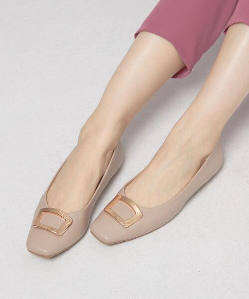 closet story(クローゼットストーリー)の「<closet story(クローゼットストーリー)>メタルパーツ フラットパンプス(パンプス・レディース・ブラック/ライム/ベージュ・24cm/23cm/23.5cm/24.5cm)」の14枚目の写真