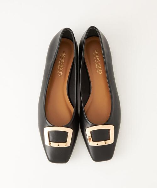closet story(クローゼットストーリー)の「<closet story(クローゼットストーリー)>メタルパーツ フラットパンプス(パンプス・レディース・ブラック/ライム/ベージュ・24cm/23cm/23.5cm/24.5cm)」の15枚目の写真