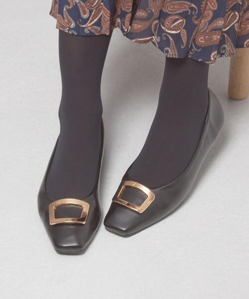 closet story(クローゼットストーリー)の「<closet story(クローゼットストーリー)>メタルパーツ フラットパンプス(パンプス・レディース・ブラック/ライム/ベージュ・24cm/23cm/23.5cm/24.5cm)」の16枚目の写真