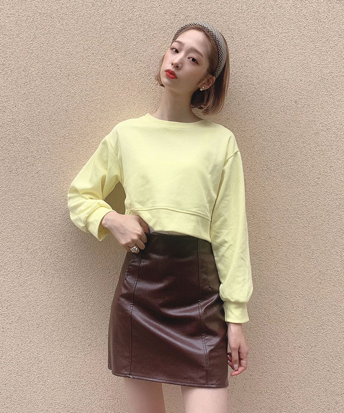 Voyage titty&Co.PETIT(ボヤージュティティアンドコープチ)の「【Voyage titty&Co. PETIT】レザーライクミニスカート(スカート・レディース・イエロー/ブラウン/ブラック/ピンク・SMALL/MEDIUM)」の11枚目の写真