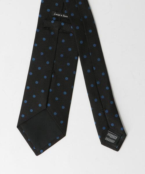 green label relaxing（グリーンレーベルリラクシング）の「＜LUIGI&SONS（ルイージ＆サンズ）＞ ドット ネクタイ（ネクタイ・メンズ・ダークブラウン/ネイビー・FREE）」の5枚目の写真