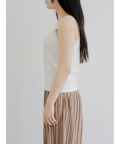 Areeam(アリーム)の「2WAYレースタンク(タンクトップ・レディース・アイボリー・FREE)」の3枚目の写真