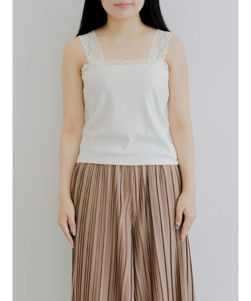 Areeam(アリーム)の「2WAYレースタンク(タンクトップ・レディース・アイボリー・FREE)」の6枚目の写真