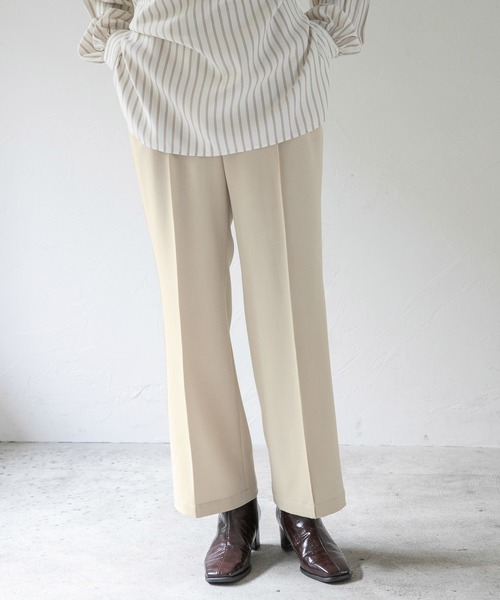 LEPSIM（レプシィム）の「【ハタラク7DAYSパンツ】嬉しい機能が付いたストレートパンツ[2021秋冬]　959437（その他パンツ・レディース・ピンク/グリーン/ブラック/キナリ・LARGE/MEDIUM/SMALL/X-SMALL/LL）」の2枚目の写真