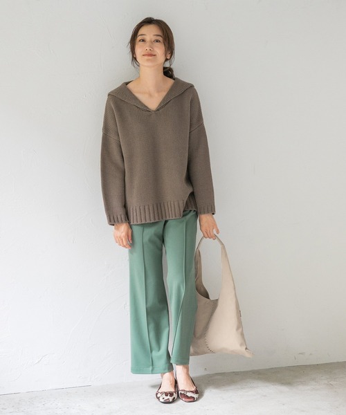 LEPSIM（レプシィム）の「【ハタラク7DAYSパンツ】嬉しい機能が付いたストレートパンツ[2021秋冬]　959437（その他パンツ・レディース・ピンク/グリーン/ブラック/キナリ・LARGE/MEDIUM/SMALL/X-SMALL/LL）」の9枚目の写真