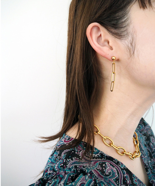 SOFFITTO（ソフィット）の「【&O】《Cable chain》ボールピアス（ピアス（両耳用）・レディース・ゴールド/シルバー・FREE）」の8枚目の写真