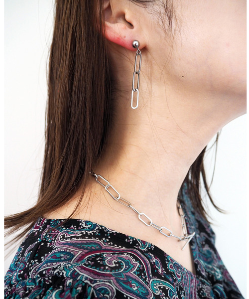 SOFFITTO（ソフィット）の「【&O】《Cable chain》ボールピアス（ピアス（両耳用）・レディース・ゴールド/シルバー・FREE）」の3枚目の写真