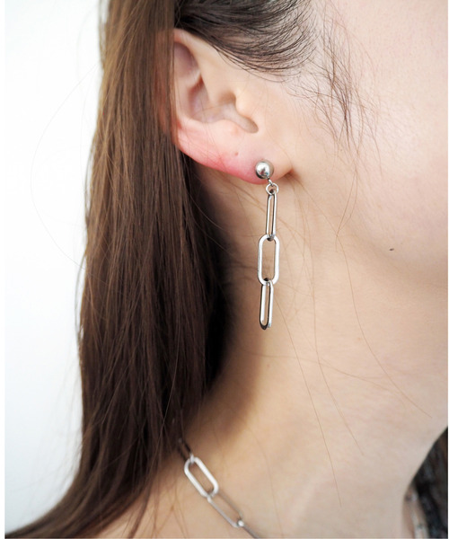 SOFFITTO（ソフィット）の「【&O】《Cable chain》ボールピアス（ピアス（両耳用）・レディース・ゴールド/シルバー・FREE）」の7枚目の写真