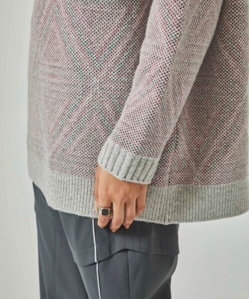 CITY TOKYO(シティトウキョウ)の「2WAYリバーシブルトライアングルモックネックニットチュニック(ニット/セーター・レディース・ブラック/グレー・FREE)」の14枚目の写真