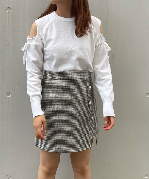 titty＆Co. PETIT（ティティアンドコープティ）の「【titty&Co.PETIT】パールボタンスカパン（スカート・レディース・マルチ/ブラック・SMALL/MEDIUM/LARGE）」の4枚目の写真