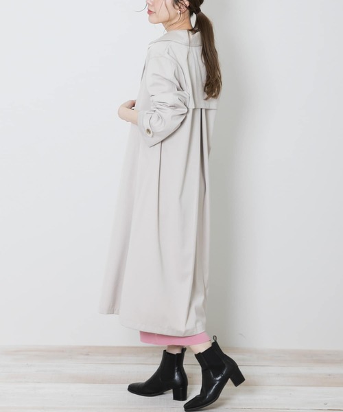 URBAN RESEARCH Sonny Label（アーバンリサーチサニーレーベル）の「ステンカラーバックタックコート（その他アウター・レディース・ブルー/ライトグレー/ベージュ・FREE）」の2枚目の写真