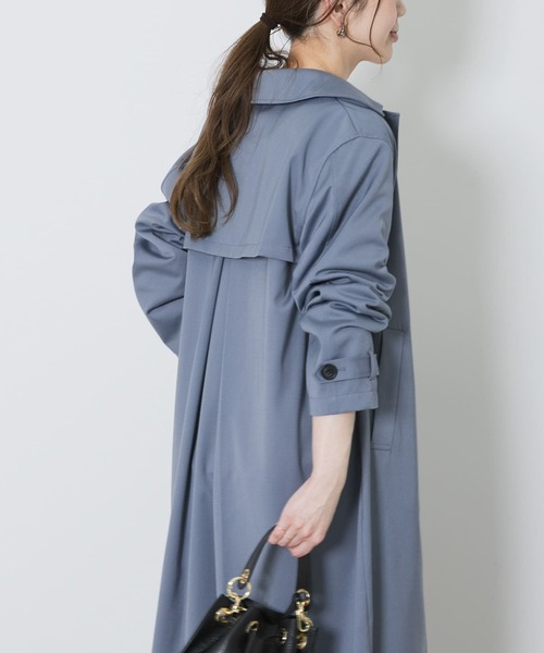URBAN RESEARCH Sonny Label（アーバンリサーチサニーレーベル）の「ステンカラーバックタックコート（その他アウター・レディース・ブルー/ライトグレー/ベージュ・FREE）」の5枚目の写真