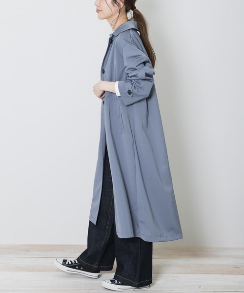 URBAN RESEARCH Sonny Label（アーバンリサーチサニーレーベル）の「ステンカラーバックタックコート（その他アウター・レディース・ブルー/ライトグレー/ベージュ・FREE）」の7枚目の写真