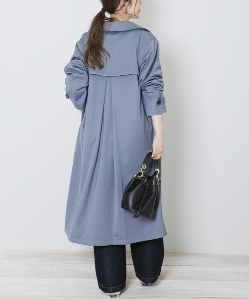 URBAN RESEARCH Sonny Label（アーバンリサーチサニーレーベル）の「ステンカラーバックタックコート（その他アウター・レディース・ブルー/ライトグレー/ベージュ・FREE）」の8枚目の写真