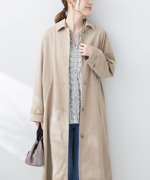 URBAN RESEARCH Sonny Label（アーバンリサーチサニーレーベル）の「ステンカラーバックタックコート（その他アウター・レディース・ブルー/ライトグレー/ベージュ・FREE）」の9枚目の写真