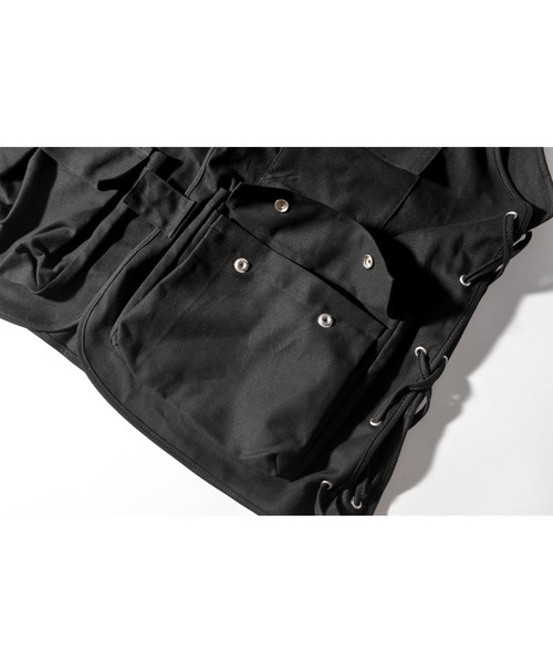 DEVICE（デバイス）の「【WEARISTA じーたー×DEVICE コラボ】DEVICE ＋ ハンティングベスト（ベスト・メンズ・ブラック/カーキ・FREE）」の4枚目の写真