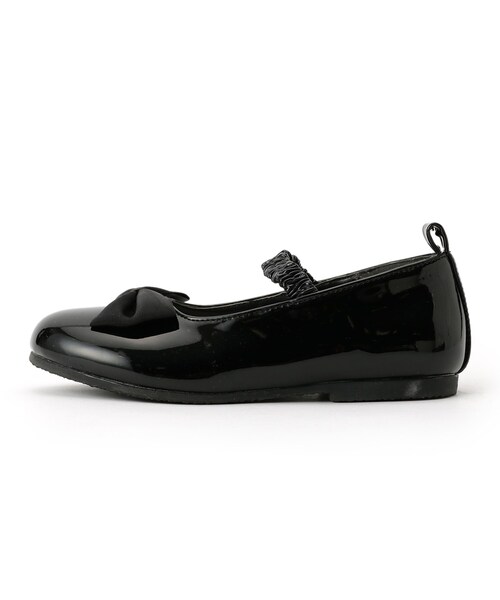 SHOO・LA・RUE（シューラルー）の「◆【18-20cm/セレモニー/入卒】リボンバレエシューズ（ドレスシューズ・キッズ・ブラック・90/80/20）」の3枚目の写真