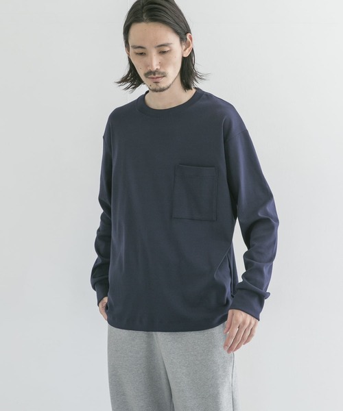 WORK NOT WORK URBAN RESEARCH（ワークノットワークアーバンリサーチ）の「WORK NOT WORK　Circular Rib T-Shirts Long-Sleeve（Tシャツ/カットソー・メンズ・ネイビー/グレー系その他/ブラック/オフホワイト・SMALL/MEDIUM/X-LARGE/LARGE）」の4枚目の写真