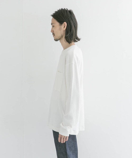 WORK NOT WORK URBAN RESEARCH（ワークノットワークアーバンリサーチ）の「WORK NOT WORK　Circular Rib T-Shirts Long-Sleeve（Tシャツ/カットソー・メンズ・ネイビー/グレー系その他/ブラック/オフホワイト・SMALL/MEDIUM/X-LARGE/LARGE）」の14枚目の写真