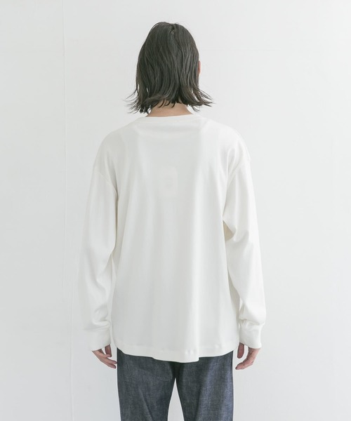 WORK NOT WORK URBAN RESEARCH（ワークノットワークアーバンリサーチ）の「WORK NOT WORK　Circular Rib T-Shirts Long-Sleeve（Tシャツ/カットソー・メンズ・ネイビー/グレー系その他/ブラック/オフホワイト・SMALL/MEDIUM/X-LARGE/LARGE）」の18枚目の写真
