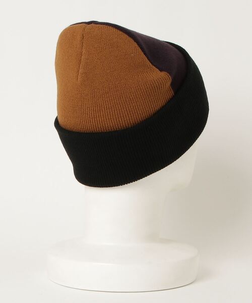 Carhartt WIP（カーハートダブリューアイピー）の「Carhartt WIP/カーハート ダブリューアイピー ビーニー I029489（ニットキャップ/ビーニー・メンズ・ベージュ系その他/ブラック×グリーン・FREE）」の4枚目の写真