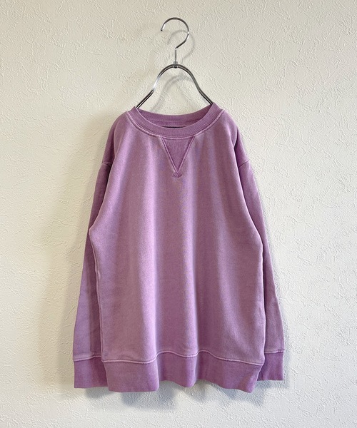 BIG FIELD（ビッグフィールド）の「【コットンUSA】ピグメントガゼットスウェット（80～150cm）（スウェット・キッズ・レッド/ラベンダー/ブルー/マスタード/ブラック/グリーン・110/130/140/150/90/95/120/80/100）」の5枚目の写真