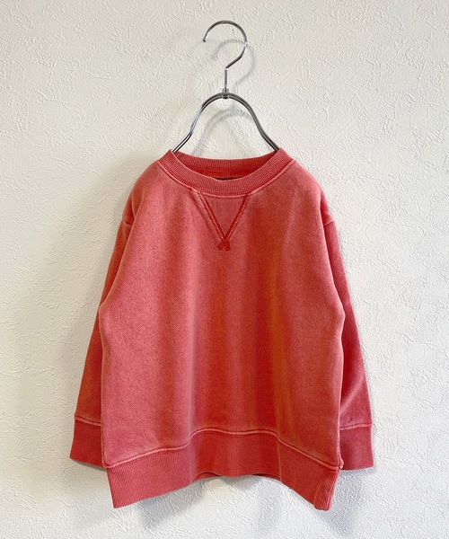 BIG FIELD（ビッグフィールド）の「【コットンUSA】ピグメントガゼットスウェット（80～150cm）（スウェット・キッズ・レッド/ラベンダー/ブルー/マスタード/ブラック/グリーン・110/130/140/150/90/95/120/80/100）」の6枚目の写真